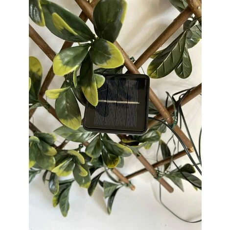 Siepe Artificiale Pitosforo, Grigliato Estensibile UVR 100x200 Cm, 120 Led Ad Energia Solare 4 Siepe Artificiale Pitosforo, Grigliato Estensibile UVR 100x200 Cm, 120 Led Ad Energia Solare - immagine 4