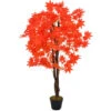 Albero Di Acero Artificiale Con Vaso Rosso 120 Cm VidaXL