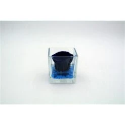 Cubo Fondo Pietra Con Rosa Baccara Cm 8x8 - Blu