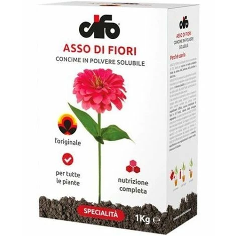 Cifo ASSO DI FIORI Concime NPK 20.20.20 Polvere Solubile 1 KG 1 Cifo ASSO DI FIORI Concime NPK 20.20.20 Polvere Solubile 1 KG