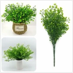 LangRay Arbusti Artificiali Cespugli, Plastica Piante Verdi Finte Interni Esterni Matrimonio Giardino Domestico Veranda Cucina Ufficio Centrotavola Arrangiamenti Decorazione Di Natale - Verde 8 Pezzi -Vendite ATMOSPHERA 27831514 4