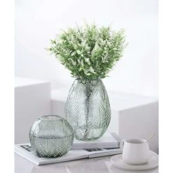 Pianta Artificiale Lavanda, 8 Mazzi Da Esterno Anti-ultravioletti Foglia Verde Arbusti Finti Simulazione Piante Da Interno E Da Esterno Vasi Da Fiori Appesi Decorazione Del Giardino Di Casa (Bianco) -Vendite ATMOSPHERA 27831565 3