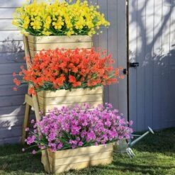 LangRay 8 Fasci Di Fiori Finti Artificiali Per Esterni Arbusti Piante Resistenti Ai Raggi UV, Vegetazione In Plastica Sintetica Per Piante Sospese Da Esterno Da Interno, Portico Da Giardino, Finestra, 8 LangRay 8 Fasci Di Fiori Finti Artificiali Per Esterni Arbusti Piante Resistenti Ai Raggi UV, Vegetazione In Plastica Sintetica Per Piante Sospese Da Esterno Da Interno, Portico Da Giardino, Finestra, -Vendite ATMOSPHERA 27831582 4