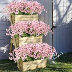 10 Bundles Fiori Artificiali Da Esterno Resistenti Ai Raggi UV No Dissolvenza Fiori Viola Finti Per Interni Piante Pensili Da Esterno Giardino Patio Portico Finestra Scatola Matrimonio Casa Fattoria D -Vendite ATMOSPHERA 27831596 4