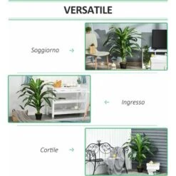 Outsunny Pianta Tropicale Decorativa Dracena Finta In Plastica Con Vaso -Vendite ATMOSPHERA 28614482 4