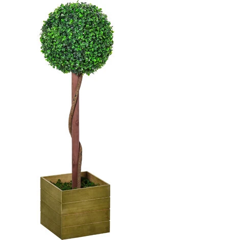 Outsunny Alberello Bosso Artificiale Con Vaso Pianta Finta Altezza 87cm 1 Outsunny Alberello Bosso Artificiale Con Vaso Pianta Finta Altezza 87cm