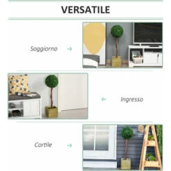 Outsunny Alberello Bosso Artificiale Con Vaso Pianta Finta Altezza 87cm 8 Outsunny Alberello Bosso Artificiale Con Vaso Pianta Finta Altezza 87cm -Vendite ATMOSPHERA 28833918 4