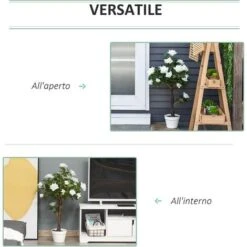 Outsunny Camelia Alberello Artificiale Con 21 Fiori E Vaso Alta 90cm -Vendite ATMOSPHERA 28833921 4