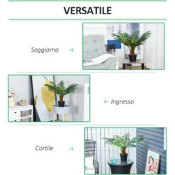Outsunny Palma In Plastica Decorativa, Pianta Tropicale Finta Con Vaso 8 Outsunny Palma In Plastica Decorativa, Pianta Tropicale Finta Con Vaso -Vendite ATMOSPHERA 28946606 4