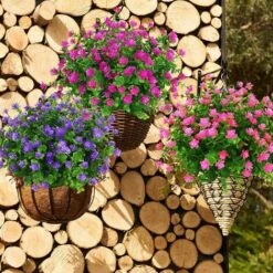Fiori Finti Artificiali Per Esterni, Verde In Plastica Sintetica Per Fioriera Sospesa Per Interni Da Esterno Home Office Decorazioni Per La Fattoria Di Nozze 12 Pezzi Loto Rosso -Vendite ATMOSPHERA 30217570 5