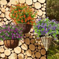 Fiori Finti Artificiali, 4Pack Eucalipto Artificiale Outdoor Resistente Ai Raggi UV Verde Arbusti Piante Fioriera Da Esterno Per Interni Decorazioni Per Giardino Domestico (Rosa) -Vendite ATMOSPHERA 30556217 5