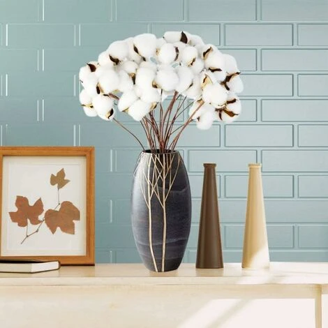 Ramo Di Cotone Stelo Naturale Fattoria Fiori Secchi Rami Di Cotone Pianta Di Cotone Fiori Secchi Artificiali (20 Pezzi) 5 Ramo Di Cotone Stelo Naturale Fattoria Fiori Secchi Rami Di Cotone Pianta Di Cotone Fiori Secchi Artificiali (20 Pezzi) - immagine 5