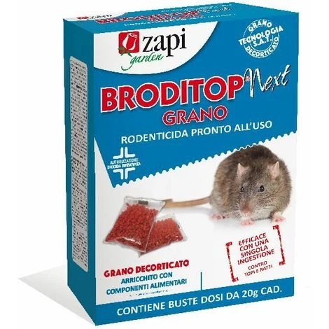 Broditop Next Grano Rodenticida Topicida Gr.150 Zapi 1 Broditop Next Grano Rodenticida Topicida Gr.150 Zapi