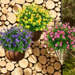 SOEKAVIA Fiori Finti Artificiali Per Esterni, Verde In Plastica Artistica Per Fioriere Da Appendere All'aperto Per Interni Home Office Decorazioni Per La Fattoria Di Nozze 8 Pezzi Giallo -Vendite ATMOSPHERA 35821404 5