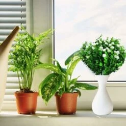 SOEKAVIA Fiori Di Eucalipto Artificiale, Bouquet Di Piante Artificiali Verdi, Fiori Decorativi In ​​plastica Per Giardino/casa/matrimonio/festa, 4 Pezzi (bianco) -Vendite ATMOSPHERA 36034389 4