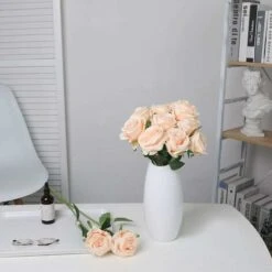 SOEKAVIA Fiori Di Rosa Di Seta Artificiale A Stelo Singolo Realistico Rosa Finta Per La Decorazione Di Composizioni Floreali Di Bouquet Da Sposa, 10 Pezzi (champagne) -Vendite ATMOSPHERA 36034435 5