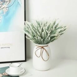 SOEKAVIA Fiori Di Lavanda Artificiali Piante Finte Con Bouquet Da Sposa In Plastica Finta Per Centrotavola Casa Cucina Giardino Arredamento Casa Colonica 10 Pezzi Bianco -Vendite ATMOSPHERA 36223956 4