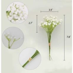 SOEKAVIA Neonati Respiro Artificiale Bouquet Finto Gypsophila Fiore Sfuso In Bianco Per Ghirlanda Di Nozze Decorazione Per Giardino Per Feste A Casa 8 Pezzi -Vendite ATMOSPHERA 36224029 3