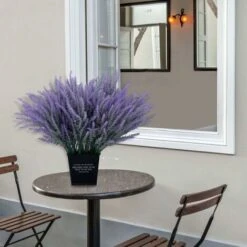 SOEKAVIA Fiori Artificiali Lavanda Bouquet Colorato Floccato Fai Da Te Decorativo Giardino In Vaso Design Simulazione Fiore Matrimonio Giardino Mobili Per Ufficio Decorazione 10 Pezzi Viola -Vendite ATMOSPHERA 36224258 4