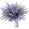 SOEKAVIA 8 Bundles Bellissimo Bouquet Viola Lavanda Piante Artificiali Decorative Fiori Artificiali Fiori Di Simulazione Reali Per Camera Da Letto Overtop Davanzale Tributi Floreali