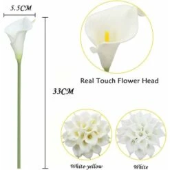 SOEKAVIA 20 Pezzi Sposa Calla Lilies Bouquet Di Fiori Artificiali Latex Blossom Real Touch Home Party Wedding Decoration (bianco-giallo) 9 SOEKAVIA 20 Pezzi Sposa Calla Lilies Bouquet Di Fiori Artificiali Latex Blossom Real Touch Home Party Wedding Decoration (bianco-giallo) -Vendite ATMOSPHERA 36736188 5
