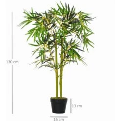 Outsunny Bambù In Vaso Artificiale, Decorazione Da Interno Ed Esterno, Altezza 120cm - Verde 7 Outsunny Bambù In Vaso Artificiale, Decorazione Da Interno Ed Esterno, Altezza 120cm - Verde -Vendite ATMOSPHERA 39507288 3