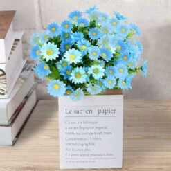 SOEKAVIA Set Di 6 Fiori Artificiali Margherite - Margherite Artificiali Fiori Per Esterni Piante Finte, Per Finestre, Scatole Appese, Decorazioni Per Interni Ed Esterni (blu) -Vendite ATMOSPHERA 44261681 4