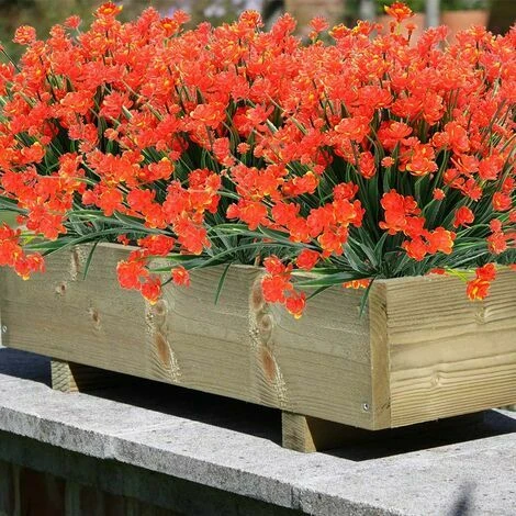 Kueatily 8 Pacchi Di Fiori Finti Artificiali Per Esterni, Arbusti, Piante Resistenti Ai Raggi UV, Vegetazione In Plastica Finta Per Piante Sospese Per Interni Ed Esterni, Giardino, Veranda, Finestra, 2 Kueatily 8 Pacchi Di Fiori Finti Artificiali Per Esterni, Arbusti, Piante Resistenti Ai Raggi UV, Vegetazione In Plastica Finta Per Piante Sospese Per Interni Ed Esterni, Giardino, Veranda, Finestra, - immagine 2