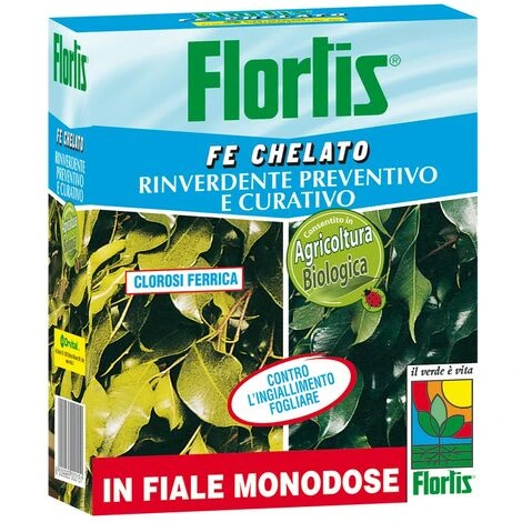 FERRO CHELATO Concime Riverdente UNIVERSALE PER CLOROSI In Fiale 10 Pz Flortis 1 FERRO CHELATO Concime Riverdente UNIVERSALE PER CLOROSI In Fiale 10 Pz Flortis