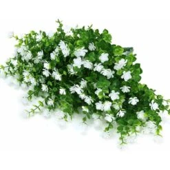 Fiori Finti Artificiali Per Esterni, Verde In Plastica Sintetica Per Interni Fioriera Da Appendere Per Esterni Home Office Matrimonio Agriturismo Decor 12 Pezzi Bianco -Vendite ATMOSPHERA 52008637 3