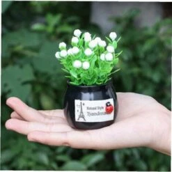 Artificiale Vaso Stabilimento Mini In Vaso Fiore Falso Grass Faux Vegetazione Fioriera Per Home Office Decorazione Della Tavola -Vendite ATMOSPHERA 52012425 3