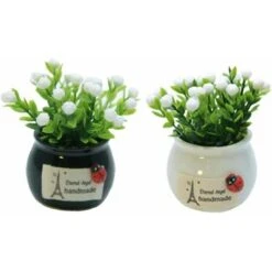 Artificiale Vaso Stabilimento Mini In Vaso Fiore Falso Grass Faux Vegetazione Fioriera Per Home Office Decorazione Della Tavola -Vendite ATMOSPHERA 52012425 4