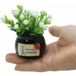 Artificiale Vaso Stabilimento Mini In Vaso Fiore Falso Grass Faux Vegetazione Fioriera Per Home Office Decorazione Della Tavola -Vendite ATMOSPHERA 52012425 5