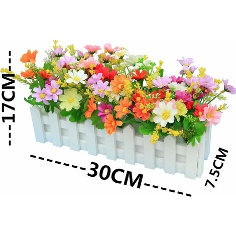 LangRay 2pcs Gerbera Artificiale Con Staccionata In Legno Margherita Margherita Fiori Di Seta Decorazione Fiori Artificiali Piante In Vaso Crisantemo Finto Fiori Artificiali Bonsai Piante Artificiali 2 LangRay 2pcs Gerbera Artificiale Con Staccionata In Legno Margherita Margherita Fiori Di Seta Decorazione Fiori Artificiali Piante In Vaso Crisantemo Finto Fiori Artificiali Bonsai Piante Artificiali - immagine 2