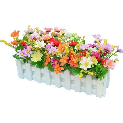 LangRay 2pcs Gerbera Artificiale Con Staccionata In Legno Margherita Margherita Fiori Di Seta Decorazione Fiori Artificiali Piante In Vaso Crisantemo Finto Fiori Artificiali Bonsai Piante Artificiali 3 LangRay 2pcs Gerbera Artificiale Con Staccionata In Legno Margherita Margherita Fiori Di Seta Decorazione Fiori Artificiali Piante In Vaso Crisantemo Finto Fiori Artificiali Bonsai Piante Artificiali - immagine 3