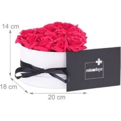 Relaxdays Bouquet Rose Eterne, Box Bianco A Cuore Con 13 Fiori Finti, Elegante Idea Regalo, Scatola Romantica, Rosso 8 Relaxdays Bouquet Rose Eterne, Box Bianco A Cuore Con 13 Fiori Finti, Elegante Idea Regalo, Scatola Romantica, Rosso -Vendite ATMOSPHERA 54889735 4