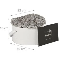 Relaxdays Bouquet Rose Eterne, Box Bianca Cuore, 18 Fiori Finti, Elegante Idea Regalo, Scatola Romantica, Bianco Argento 8 Relaxdays Bouquet Rose Eterne, Box Bianca Cuore, 18 Fiori Finti, Elegante Idea Regalo, Scatola Romantica, Bianco Argento -Vendite ATMOSPHERA 54995635 4