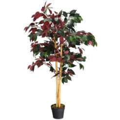 GIANTEX Albero Artificiale Per Esterno O Interno, Ficus Artificiale Decorativo, Altezza 120 M, 540 Fogli E Tronco Naturale, Finta Pianta Decorativa -Vendite ATMOSPHERA 58840242 4