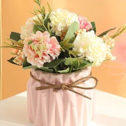 HIASDFLS Simulazione Ortensia Pianta In Vaso Creativo Decorazione Desktop Per La Casa Regalo Di Nozze Rosa -Vendite ATMOSPHERA 59384155 3