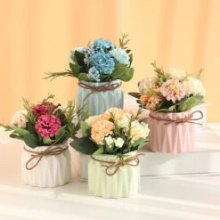 HIASDFLS Simulazione Ortensia Pianta In Vaso Creativo Decorazione Desktop Per La Casa Regalo Di Nozze Rosa -Vendite ATMOSPHERA 59384155 5