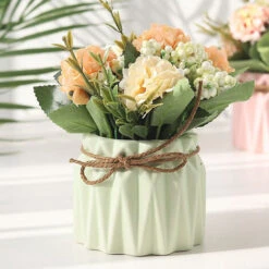 HIASDFLS Simulazione Ortensia Pianta In Vaso Creativo Decorazione Desktop Per La Casa Regalo Di Nozzeverde -Vendite ATMOSPHERA 59384156 3