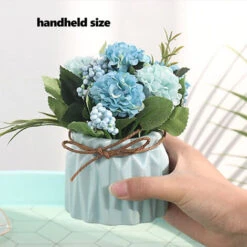 HIASDFLS Simulazione Ortensia Pianta In Vaso Creativo Decorazione Desktop Per La Casa Regalo Di Nozze Blu -Vendite ATMOSPHERA 59384157 5