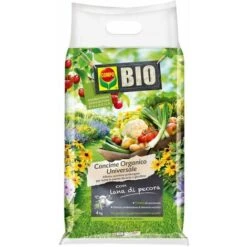 Compo Concime Universale Organico Biologico Per Piante Da Orto E Giardino Con Lana Di Pecora 4 Kg