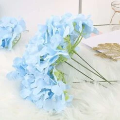 10 Pezzi Di Fiori Artificiali Di Ortensie Bouquet, Con 10 Pezzi Di Stelo Lungo Staccabile Per Matrimonio, Casa, Hotel, Composizione Floreale - Blu -Vendite ATMOSPHERA 67911528 4