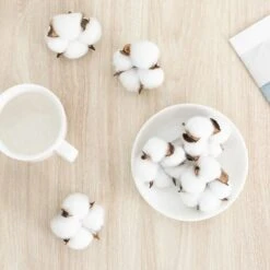 GroupM IT50pcs Cotone Fascia Filato Simulazione Cotone Fiori Secchi Mazzi Di Cotone Naturale Decorazione Della Casa Cotone Fatto A Mano -Vendite ATMOSPHERA 69489531 4