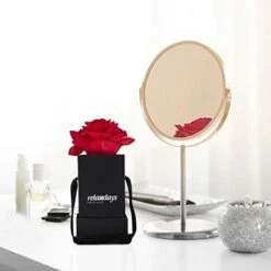 Relaxdays Bouquet Di Rose Quadrato, 1 Fiore Finto Durevole In Box, Idea Regalo Decorativa, Scatola Nera Elegante, Rossa, Cartone, Tessuto, PP, Rosso, 1 Pz -Vendite ATMOSPHERA 70826199 3