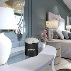 Relaxdays Rosenbox Bouquet Rotondo, 4 Rose, Nero, Resistente 10 Anni, Idea Regalo, Box Decorativo, Bianco, 14 X 13 X 13 Cm -Vendite ATMOSPHERA 70865078 3