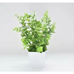 Mini Piante Artificiali Piante In Plastica Con Vaso Quadrato Piante Verdi Finte In Plastica Per Ufficio
