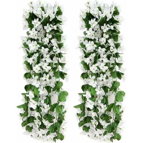 2 Pz 70 Cm Edera Artificiale Fiori Artificiali Per Matrimoni All'aperto Piante Artificiali Per Ufficio, Decorazioni Per La Casa, Giardino, Feste, Matrimoni, Fiori Bianchi 1 2 Pz 70 Cm Edera Artificiale Fiori Artificiali Per Matrimoni All'aperto Piante Artificiali Per Ufficio, Decorazioni Per La Casa, Giardino, Feste, Matrimoni, Fiori Bianchi