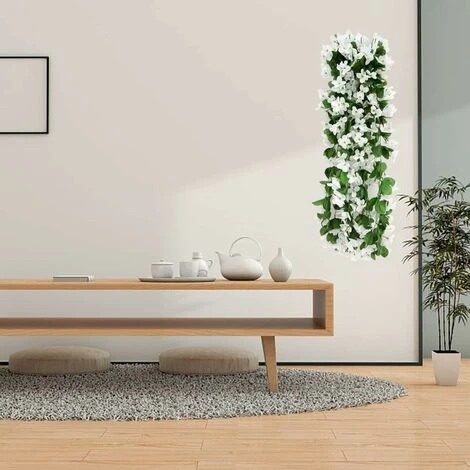 2 Pz 70 Cm Edera Artificiale Fiori Artificiali Per Matrimoni All'aperto Piante Artificiali Per Ufficio, Decorazioni Per La Casa, Giardino, Feste, Matrimoni, Fiori Bianchi 4 2 Pz 70 Cm Edera Artificiale Fiori Artificiali Per Matrimoni All'aperto Piante Artificiali Per Ufficio, Decorazioni Per La Casa, Giardino, Feste, Matrimoni, Fiori Bianchi - immagine 4